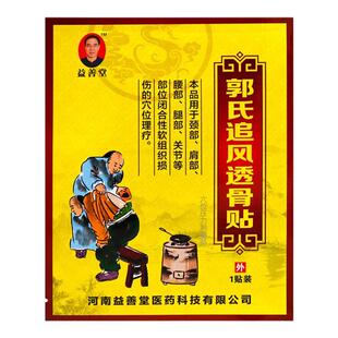 益善堂郭氏追风透骨膏10贴颈部肩部腰部腿部关节闭合性软组织损伤
