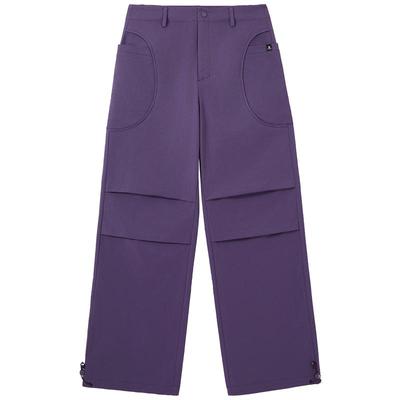 骆驼女装工装裤2025新款秋冬直筒束脚抽绳中性休闲伞兵长裤子女