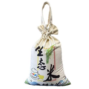 米袋子小米包装袋大米布袋绿豆袋子陕北香谷米手提帆布袋定制LOGO