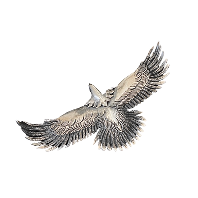 男女925纯银手作老鹰吊坠