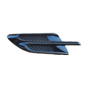 适用16-20年宾利添越叶子板风口 电镀亮黑色翼子板装饰条格栅配件