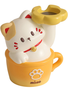 招财猫手表充电支架桌面摆件