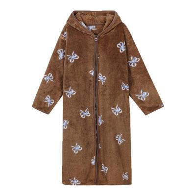 馨帮帮蝴蝶结印花连帽睡衣