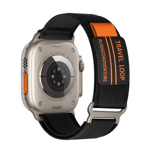 适用苹果表带applewatch表带iwatch Series10表带11尼龙编织野径回环ultra运动魔术贴S9代765高级SE3新款S8冬