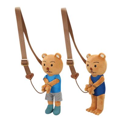 Furyu 搞笑漫画日和 被拘捕的熊吉 背包 毛绒斜挎包 玩偶