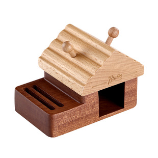 Bincoo咖啡意式二次分水网收纳架实木圆形滤纸磁吸防尘收纳盒58mm