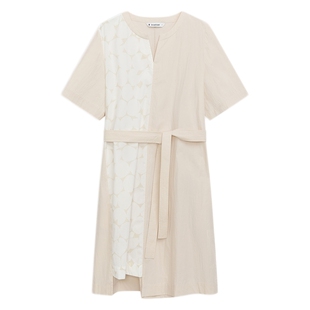 【播奥莱】播设计感拼接连衣裙女春穿搭长裙DDR2LD5903