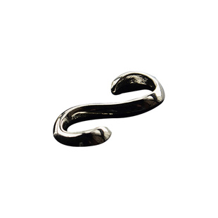 冲冠!纯铜白铜黄铜精抛实心百搭S钩S勾手工DIY手环手镯裤链财布链