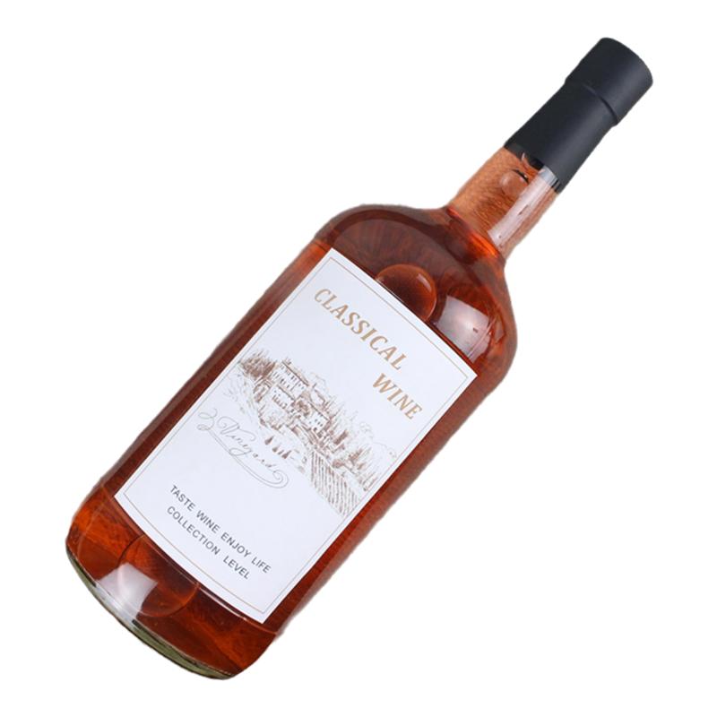 大肚红酒瓶750ml葡萄酒瓶空瓶起泡酒玻璃酒瓶透明红酒瓶【6只装】
