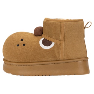 chikoku可爱小狗阿泽厚底雪地靴女冬季防滑保暖棉鞋外穿加绒棉靴
