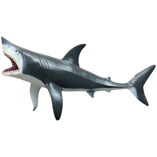 儿童认知玩具仿真海洋动物实心模型鲸鱼海底鲨鱼生物白鲸大白鲨虎
