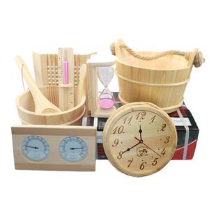 POOLMATE桑拿房配件桑拿石桑拿炉木桶木勺汗蒸房湿温度计沙漏灯罩