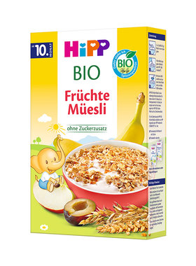 HiPP德国原装进口喜宝水果什锦麦片5个月以上宝宝营养辅食200g