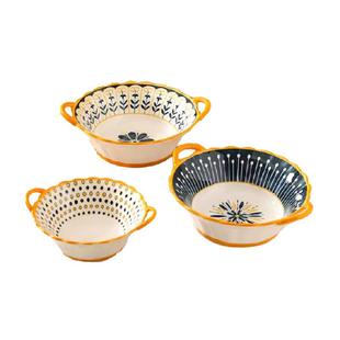 佩尔森陶瓷双耳碗家用拉面碗汤碗大号创意网红吃螺蛳粉碗专用餐具