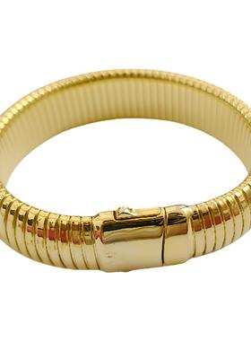 欧美小众中性弹簧简约手链手镯