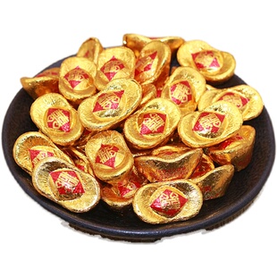 年货金元宝蛋糕装饰巧克力旺来糖塔材料婚庆喜糖乔迁糖果供佛金币