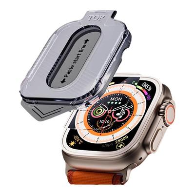 无尘秒贴膜适用applewatchultra2钢化膜苹果手表ultra边框保护膜iwatchultra壳膜一体applewatch二代全屏贴膜