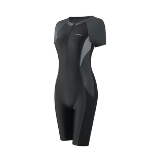 361度连体平角泳衣女款成人新款女士竞速游泳馆专用学生训练泳装