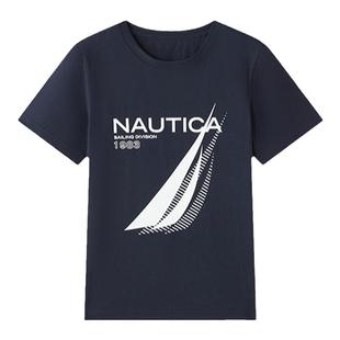 【夏季基本款】NAUTICA童装男童女童短袖T恤夏季新款儿童凉感亲肤