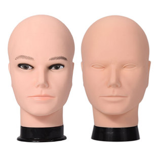 抿嘴男士做造型修剪假发头模 模特头模型头假头发模头支架撑底座