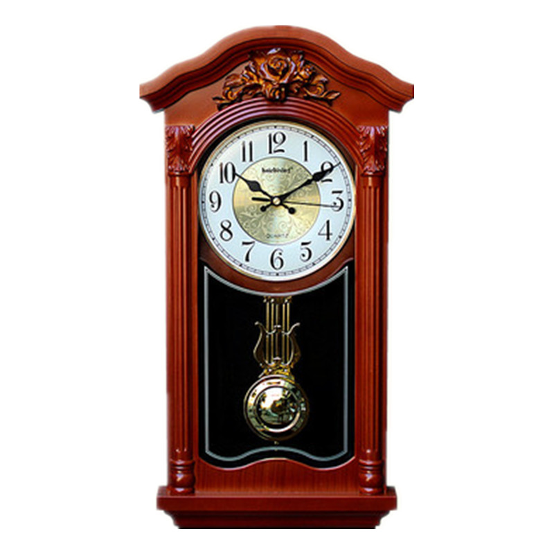 正品海之星老式敲点中式欧式客厅摇摆整点报时挂钟表复古时钟钟表