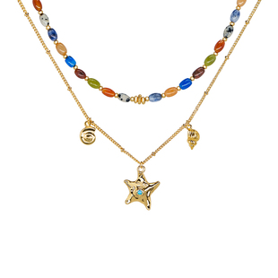 郭晓婷同款LAZY CIRCLES海洋的歌彩色套组项链原创吊坠锁骨链配饰