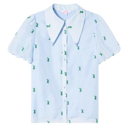 夏季新款短袖衬衫可颜