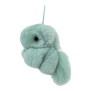 绿马在手真獭兔毛可爱小马汽车钥匙扣挂件ins毛绒公仔书包包挂饰