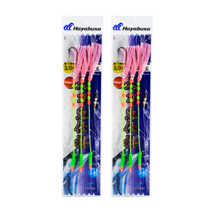 哈雅布萨新款渔山海礁海钓船钓带鱼仕挂太刀3钩夜光鱿鱼串钩钓组