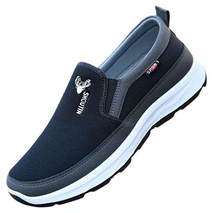 北京布鞋一脚蹬男鞋男士防滑软底舒适夏季透气休闲休闲鞋轻便耐磨