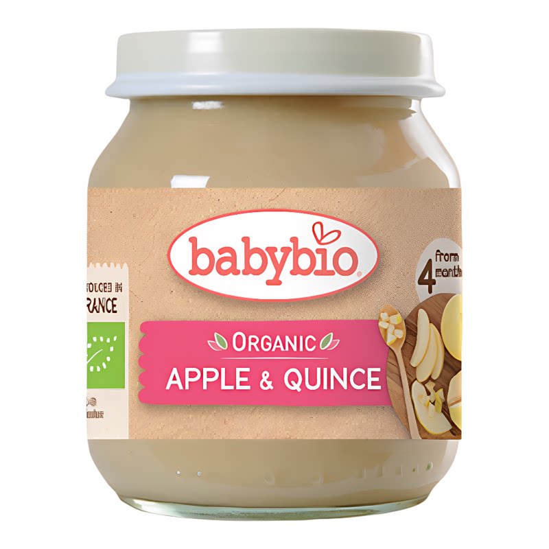 babybio 法国婴儿宝宝有机柑橘苹果130gX4营养健康果蔬蓉果蔬泥版