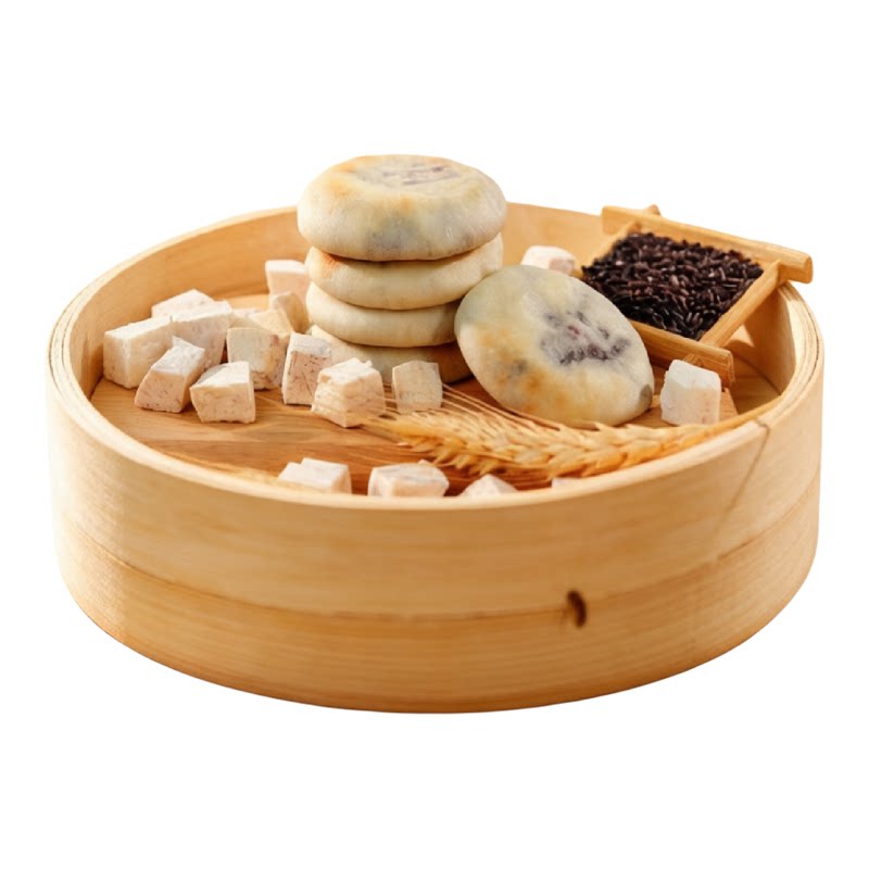 【软糯香甜】麻戏团紫米芋泥奶酪饼好吃的小零食早餐点心糕点短保