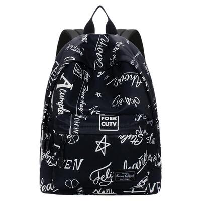 字母印花学生书包日常男女生百搭