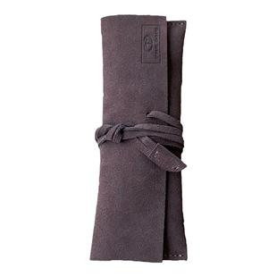 简约真皮钢笔收纳笔袋大容量铅笔彩铅保护包卷笔帘学生办公专用