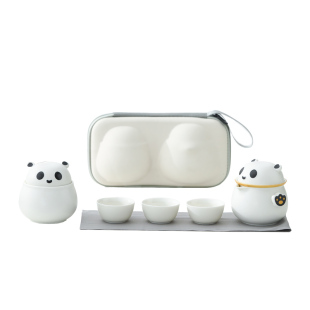 一品仟堂旅行茶具陶瓷便携式户外露营喝茶装备一人泡茶神器快客杯