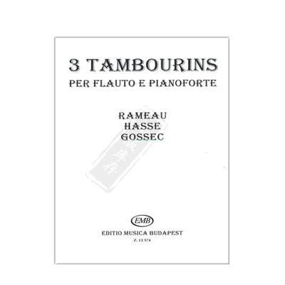 维尔莫什三首铃鼓舞曲长笛和钢琴