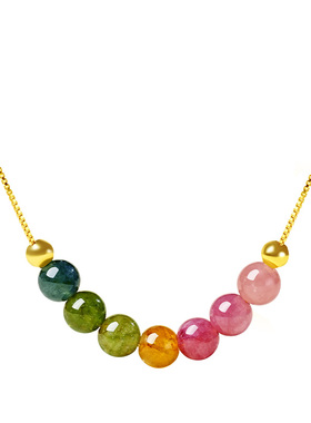 宫里上新碧玺项链冬季高端毛衣链