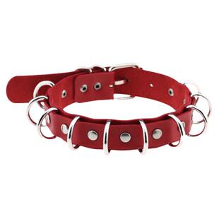 27Studio红色choker亚文化皮质摇滚朋克项圈项链百搭男女甜酷颈链