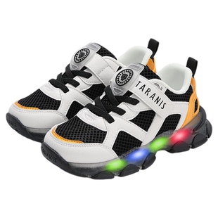 泰兰尼斯春季款童鞋闪灯鞋儿童运动鞋男童发光鞋软底闪灯运动鞋子
