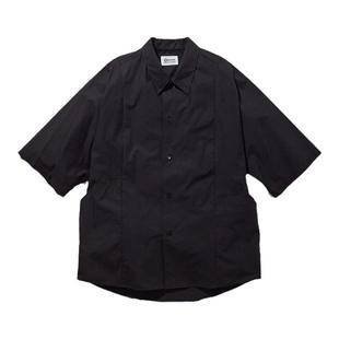 KUON Kite Shirt 高密度编织奢华精梳棉面料短袖宽松衬衫