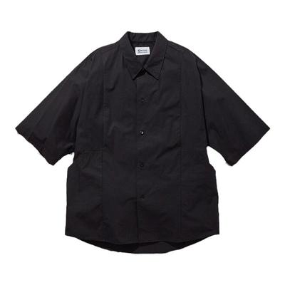 KUON精梳棉面料短袖宽松衬衫