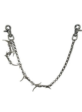 IIIMIII不规则链条拼接异形裤链