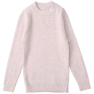 儿童紧身打底衫黑色贴身毛衣男童薄款羊毛衫女童白色女宝宝羊绒衫