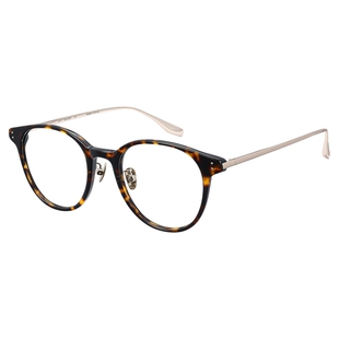 【新款】木九十眼镜方圆框板材钛金属近视镜时尚玳瑁色MJ12FM1167
