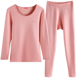 猫人保暖内衣女士套装加厚加绒冬季德绒羊毛衫棉毛衫男士秋衣秋裤