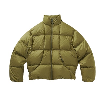 隐拉分割线立领羽绒服