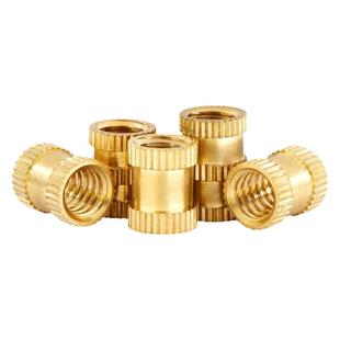 注塑铜螺母镶嵌件预埋件铜花母通孔盲孔滚花螺帽1M2M3M4M5M6M8M10