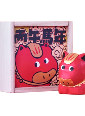 【大美术馆】十二生肖小红马摆件