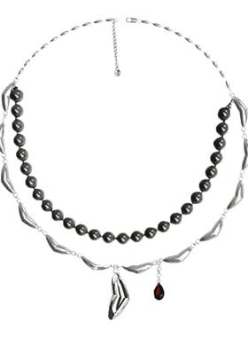 明星同款可拆卸双层珍珠项链