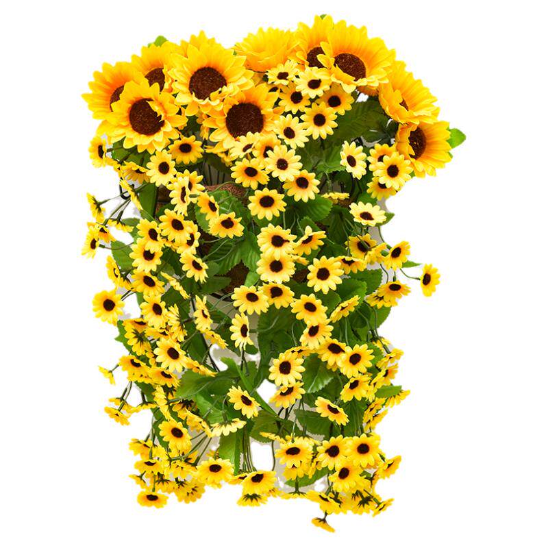 仿真太阳花藤条向日葵假花藤壁挂